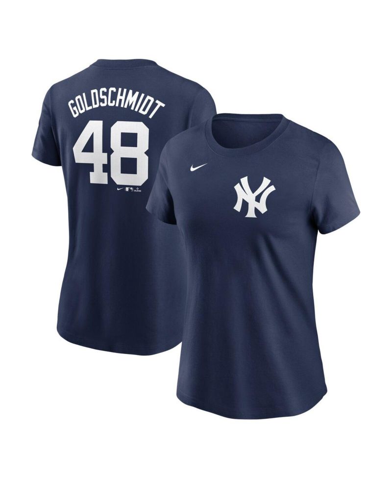 Women's Paul Goldschmidt Navy New York Yankees Fuse Name & Number T-Shirt