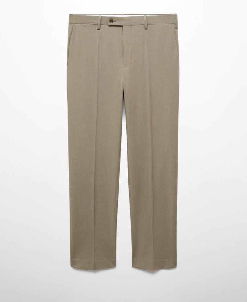Men's Stretch Fabric Slim-Fit Suit Pants