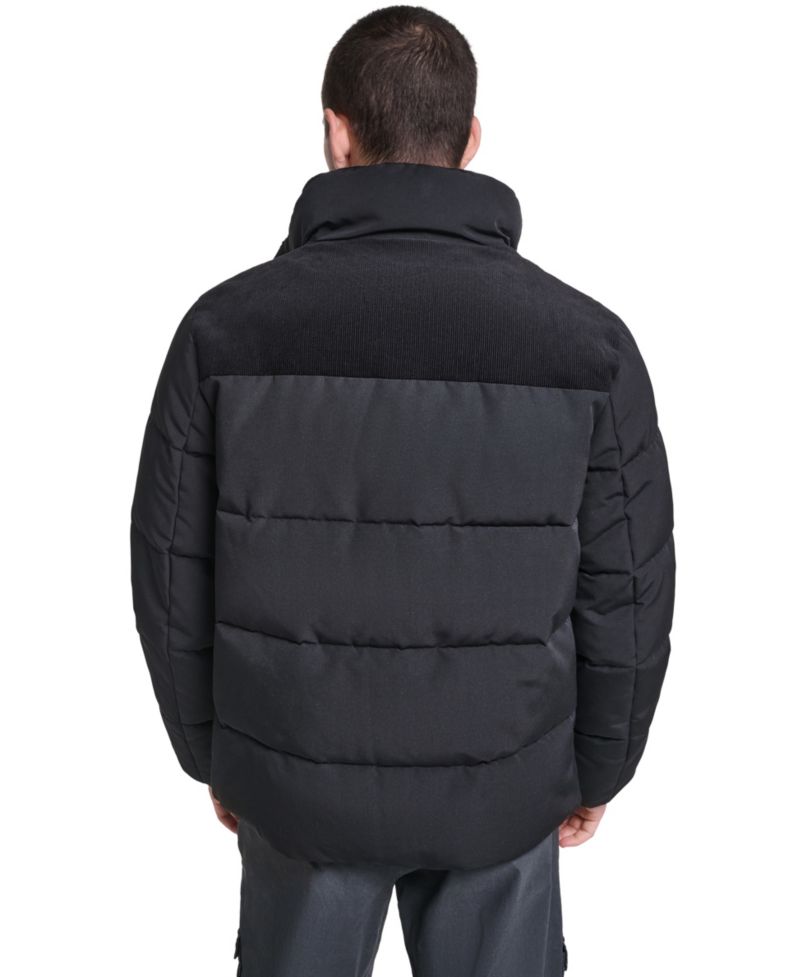 Men's Mixed-Media Puffer Jacket