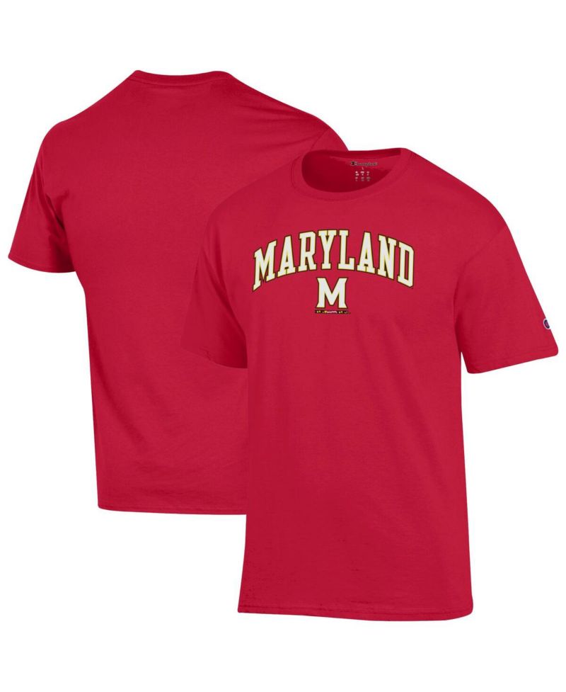 Men's Red Maryland Terrapins Arch Over Logo T-Shirt