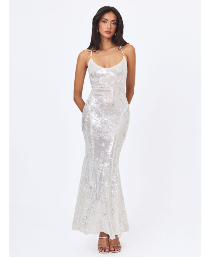 Women's Cameron Sequin Scoop-Neck Mermaid Maxi Dress