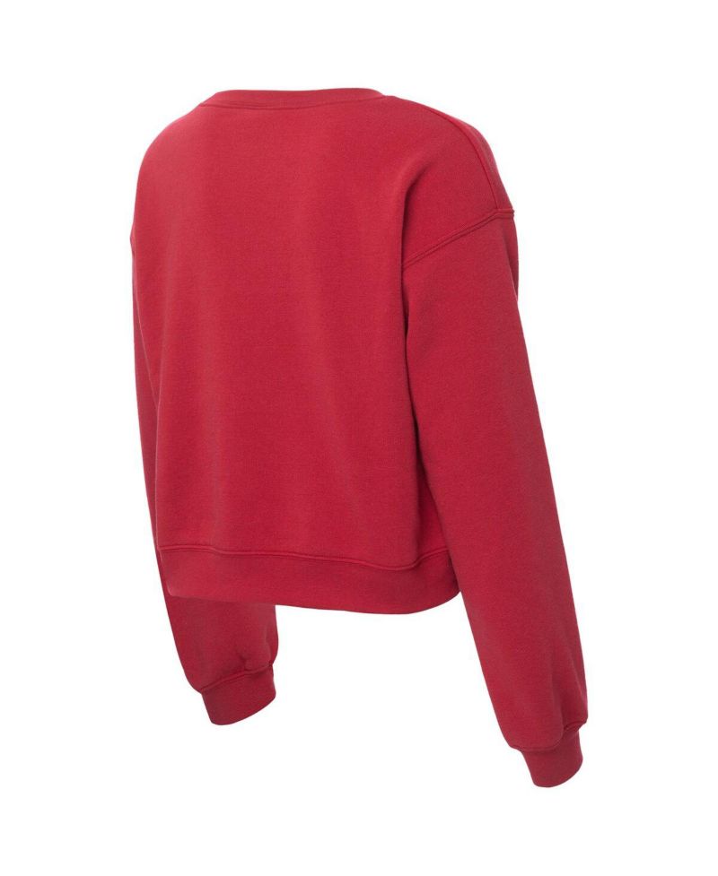 Women's Crimson Alabama Crimson Tide Chenille Cropped Sweatshirt