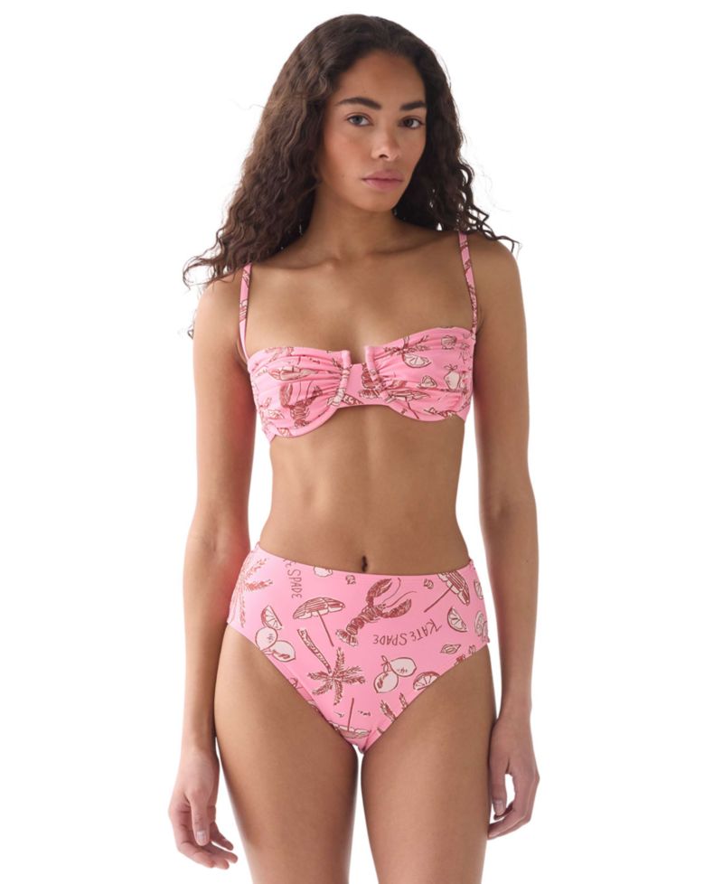 Women's Printed High-Cut Swim Bottoms