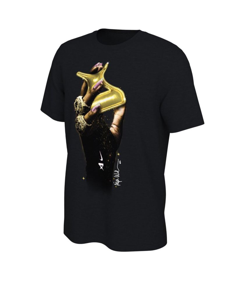 Men's and Women's A'ja Wilson Black Las Vegas Aces WNBA Summit Player T-Shirt