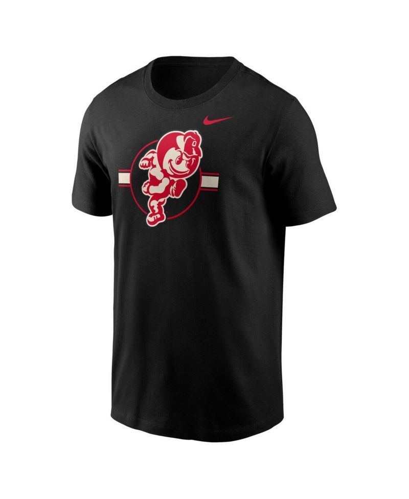 Men's Black Ohio State Buckeyes Man-To-Man Hockey T-Shirt