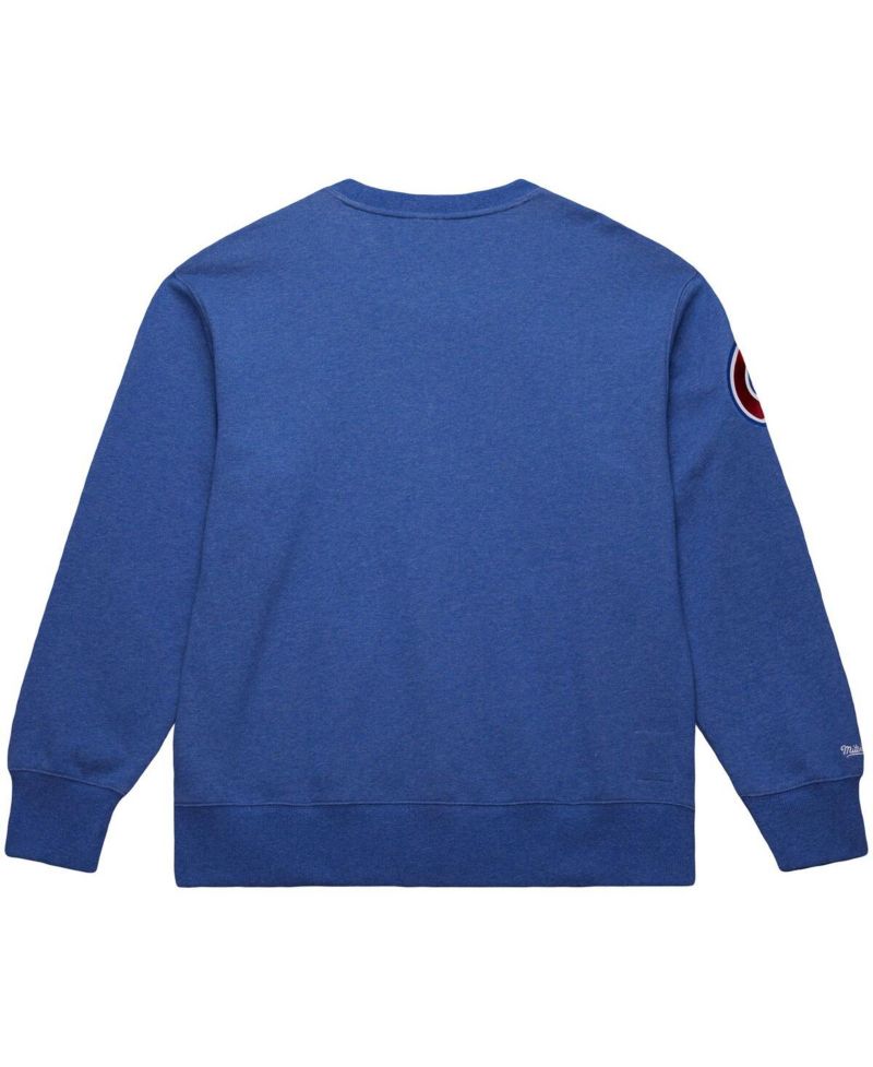Men's Hank Aaron Royal Atlanta Braves Legends Collection Vintage Logo Fleece Name & Number Pullover Sweatshirt
