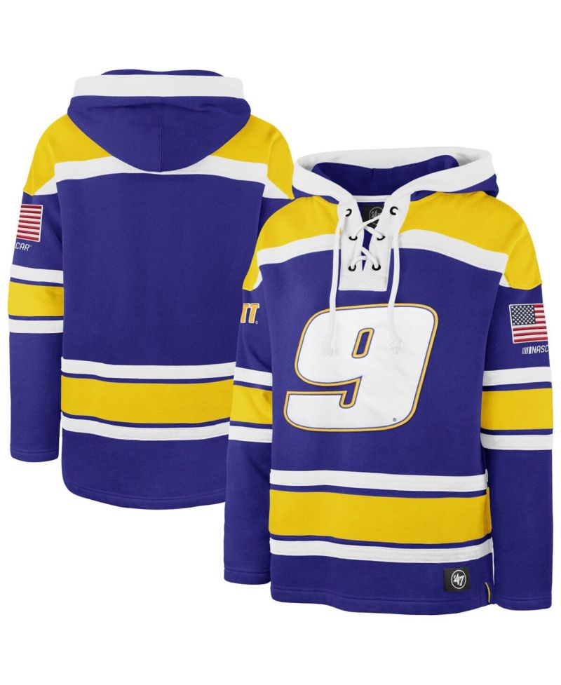 Men's Royal Chase Elliott Superior Lacer Pullover Hoodie