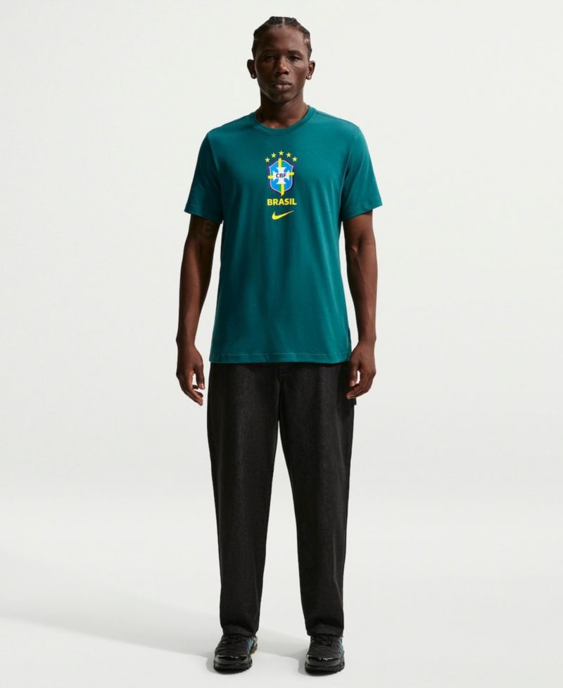 Men's Green Brazil National Team Crest T-Shirt