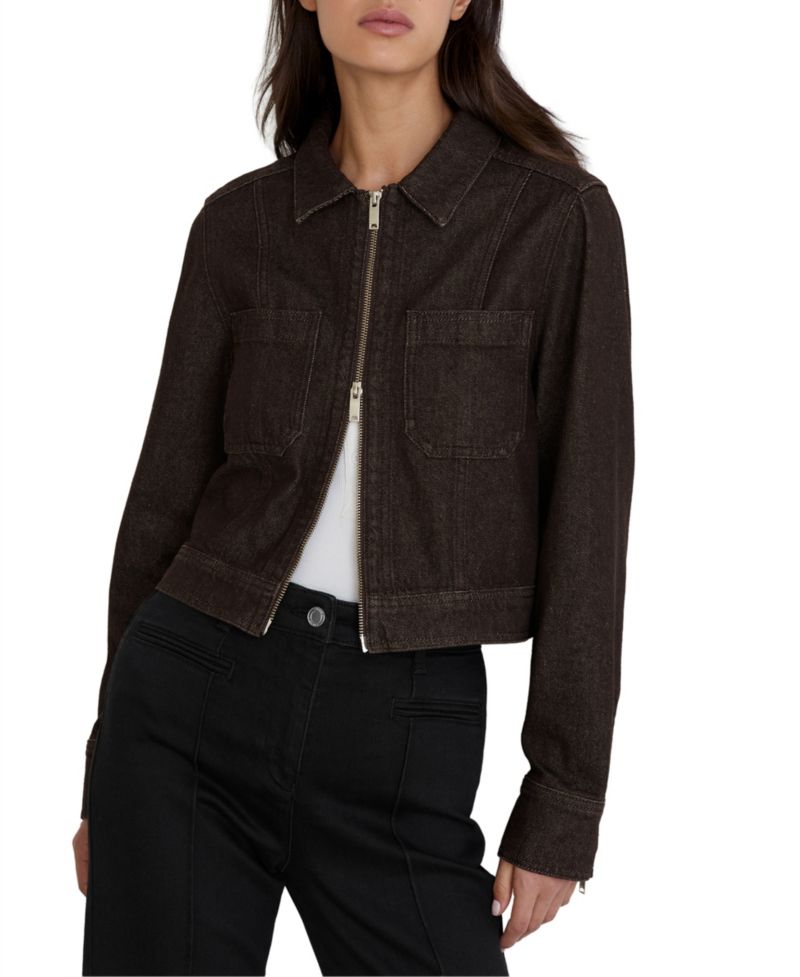 Women's Lotta Cropped Denim Zip-Through Jacket