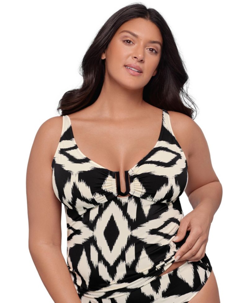Women's Supportive and Sculpting U-Wire Tankini Swimsuit Top