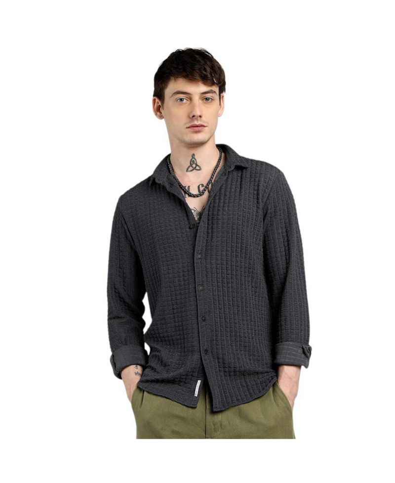Men's Cube-Textured Shirt