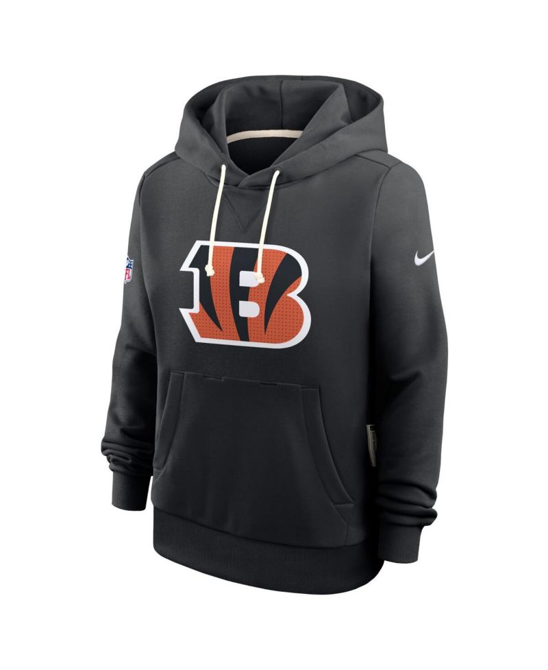 Women's Black Cincinnati Bengals Sideline Standard Issue Initial Home Dri-FIT Hoodie
