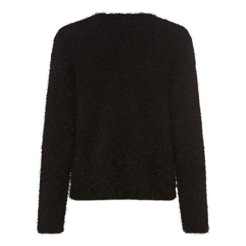 Women's Cropped Feather Yarn Cardigan