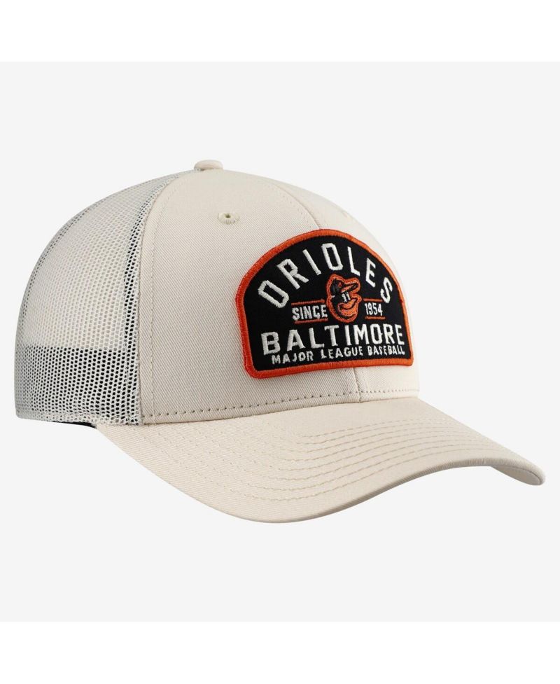 Men's Cream Baltimore Orioles Leland Adjustable Trucker Hat
