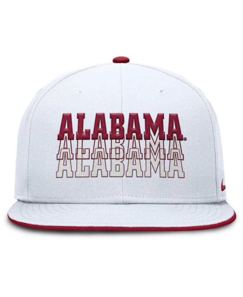 Men's White Alabama Crimson Tide True Primetime Performance Fitted Hat