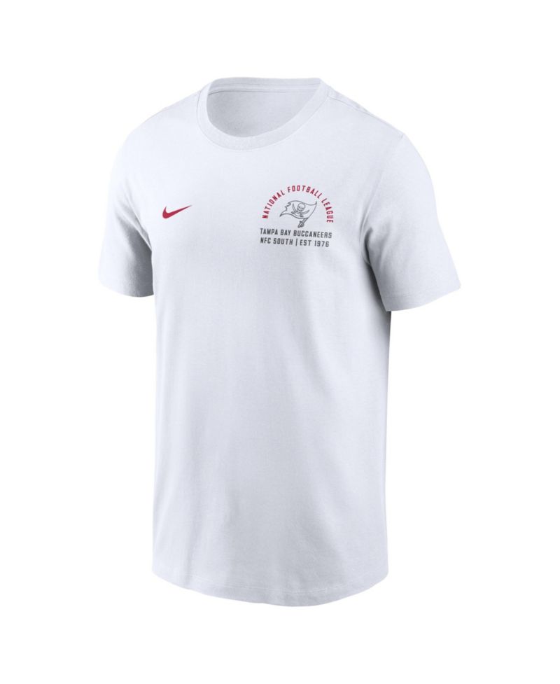 Men's White Tampa Bay Buccaneers Split Logo T-Shirt