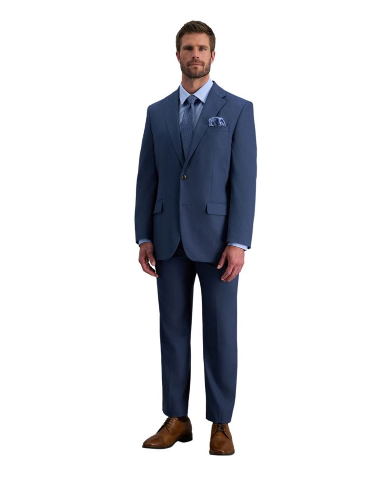 Men's Premium Stretch Classic-Fit Flat Front Suit Pants
