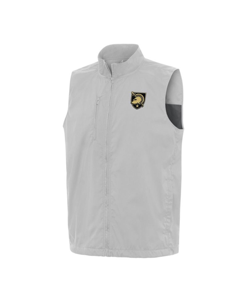 Men's Heather Gray Army Black Knights Brisk Full-Zip Vest