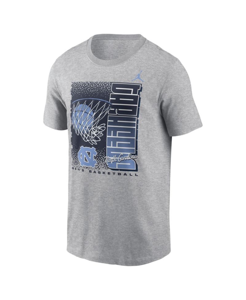 Men's Heather Gray North Carolina Tar Heels Basketball Refresh T-Shirt