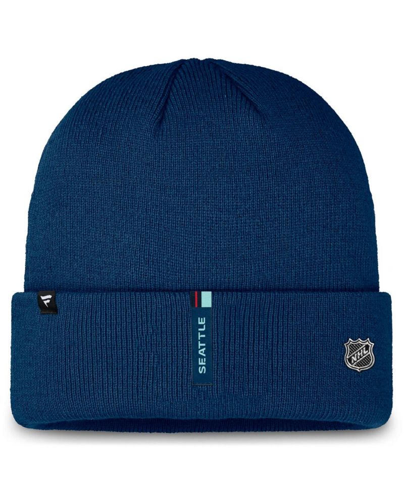 Men's Deep Sea Blue Seattle Kraken Authentic Pro Cuffed Knit Hat