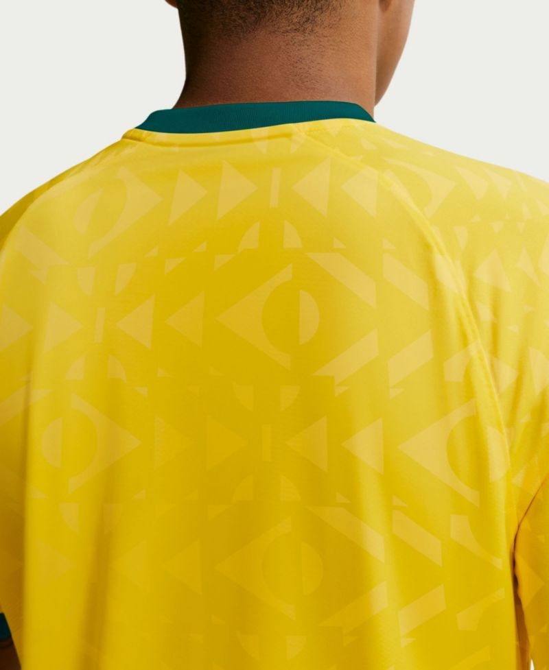 Men's Yellow Brazil National Team Home Sublimated Dri-FIT Soccer Top