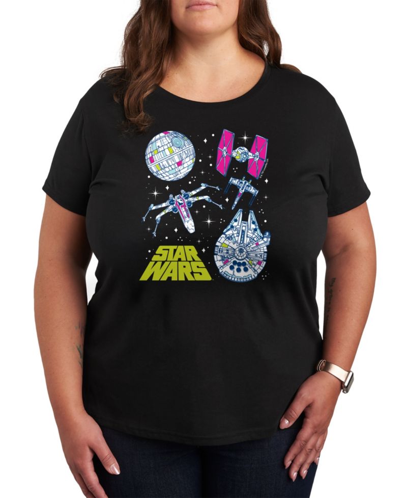 Plus Size Trendy Star Wars Classics Graphic Crewneck T-Shirt