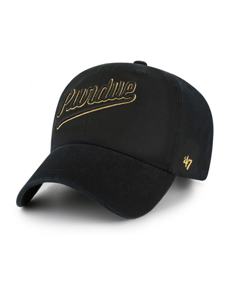 Men's Black Purdue Boilermakers Vault Clean Up Adjustable Hat