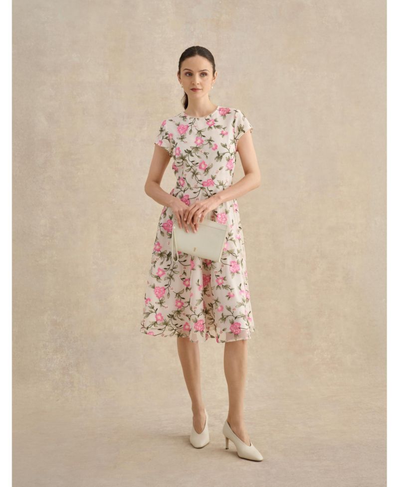 Women's Tia Embroidered Floral Midi Dress
