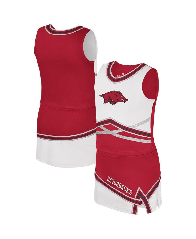 Big Girls 2-Piece Cardinal Arkansas Razorbacks Lollipop Park Cheer Set