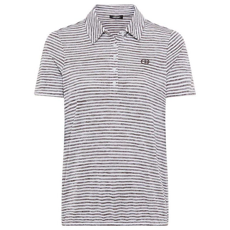 Women's Striped Polo T-Shirt
