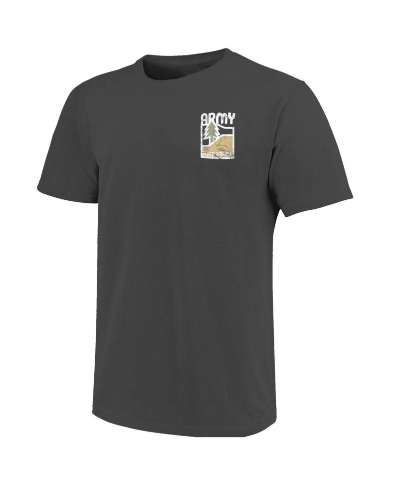 Men's Graphite Army Black Knights Comfort Colors Minimal Vista Distressed Graphics T-Shirt