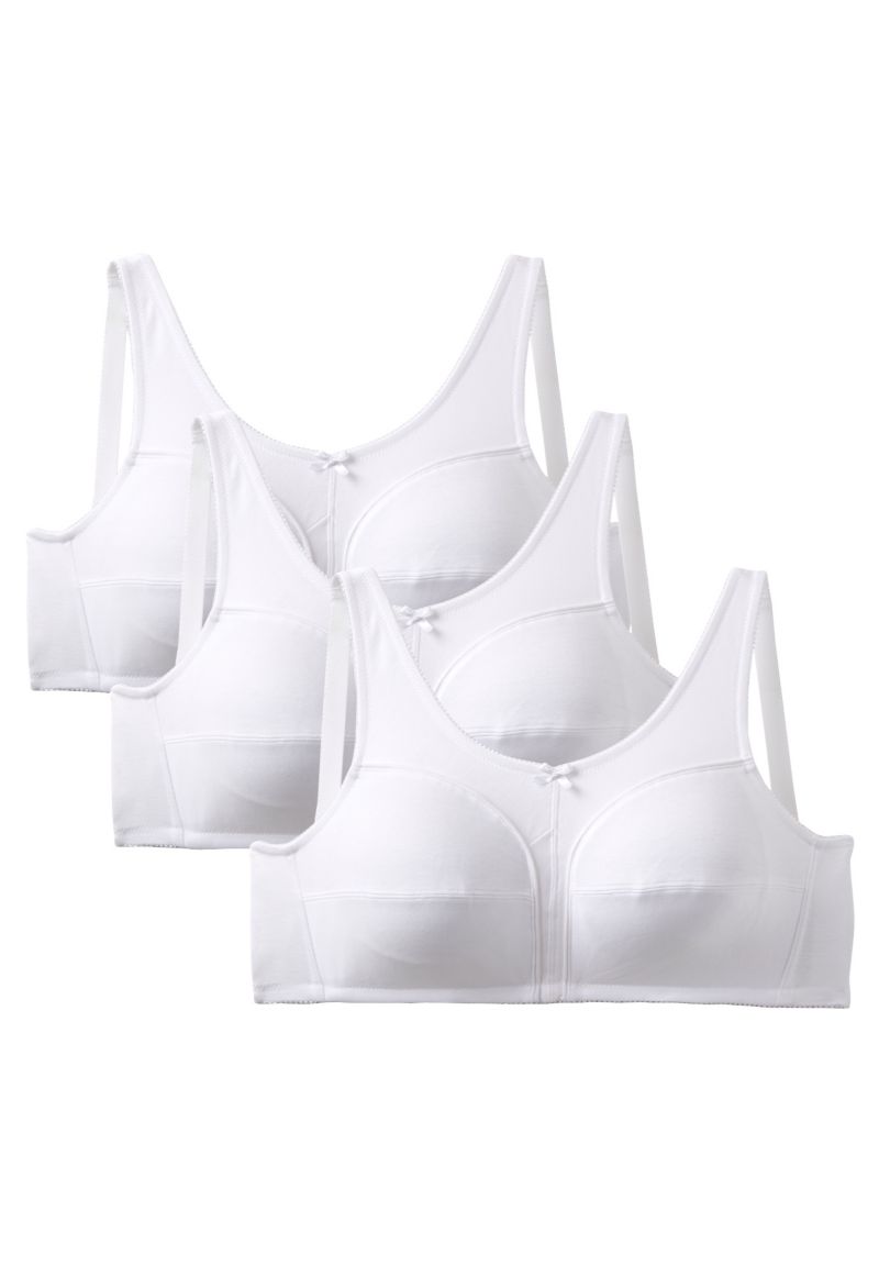 Women's 3-Pack Wireless Light Support Cotton Bra