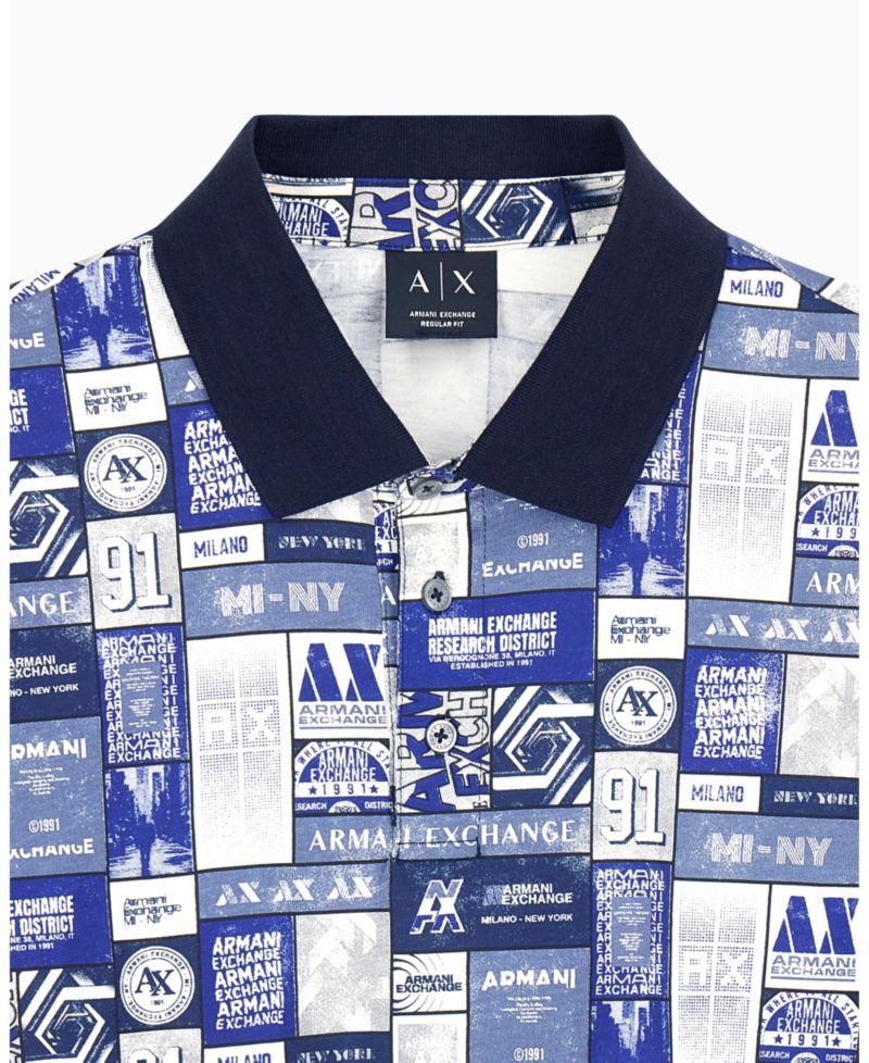 Men's Collage Logo Polo Shirt