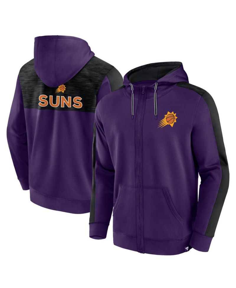 Men's Purple Phoenix Suns Rainbow Shot Full-Zip Hoodie