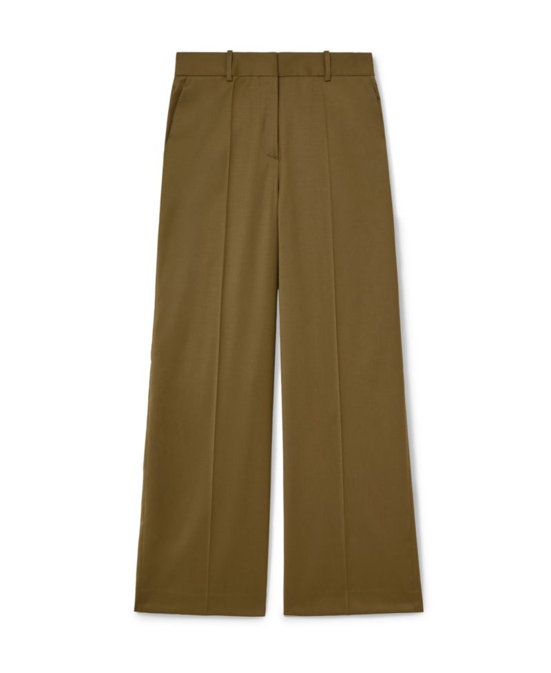 Petite Adie Wool-Blend Wide-Leg Trousers