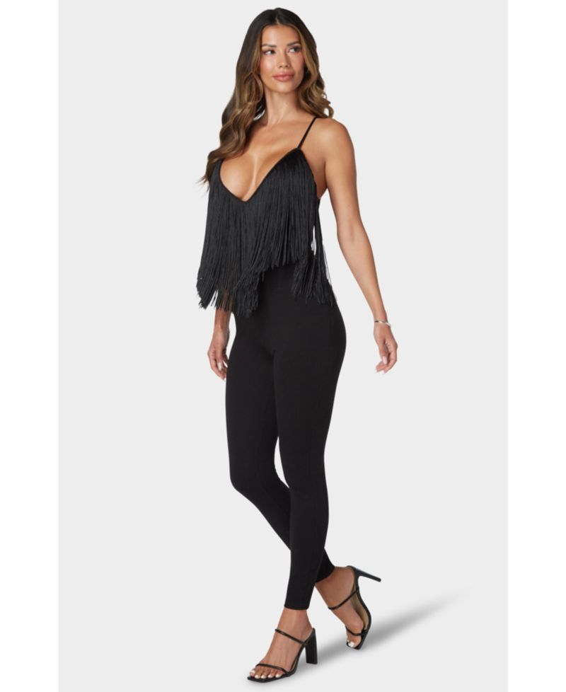 Women's Festival Fringe Neck Jumpsuit