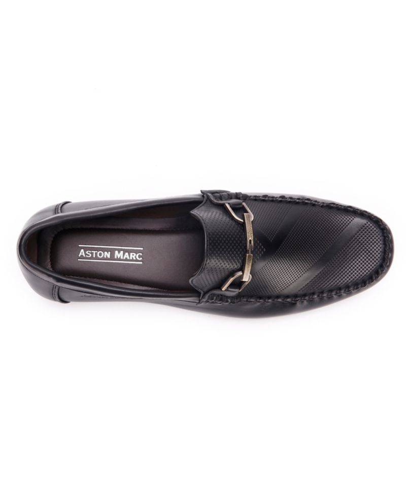 Men's Perforated Buckle Loafers
