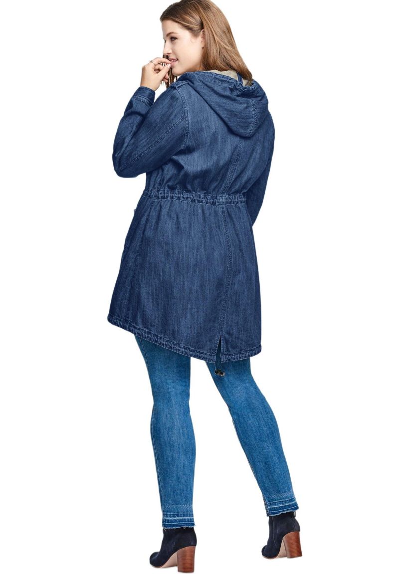 Women's Hooded Anorak Denim Jacket