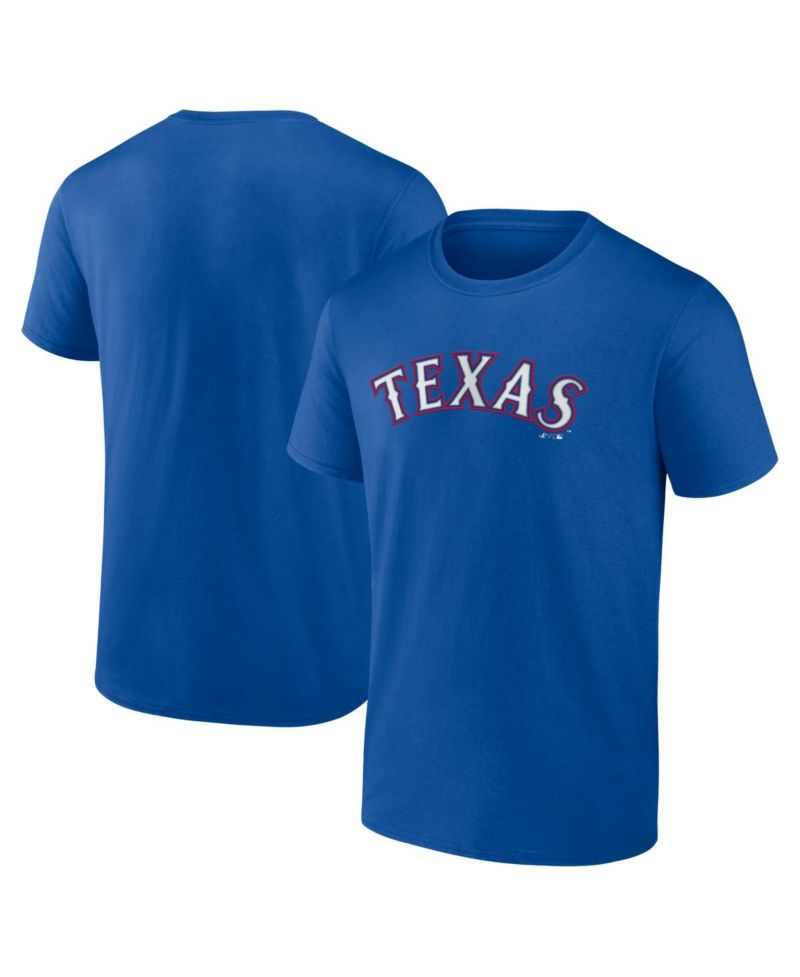 Men's Royal Texas Rangers Wordmark T-Shirt