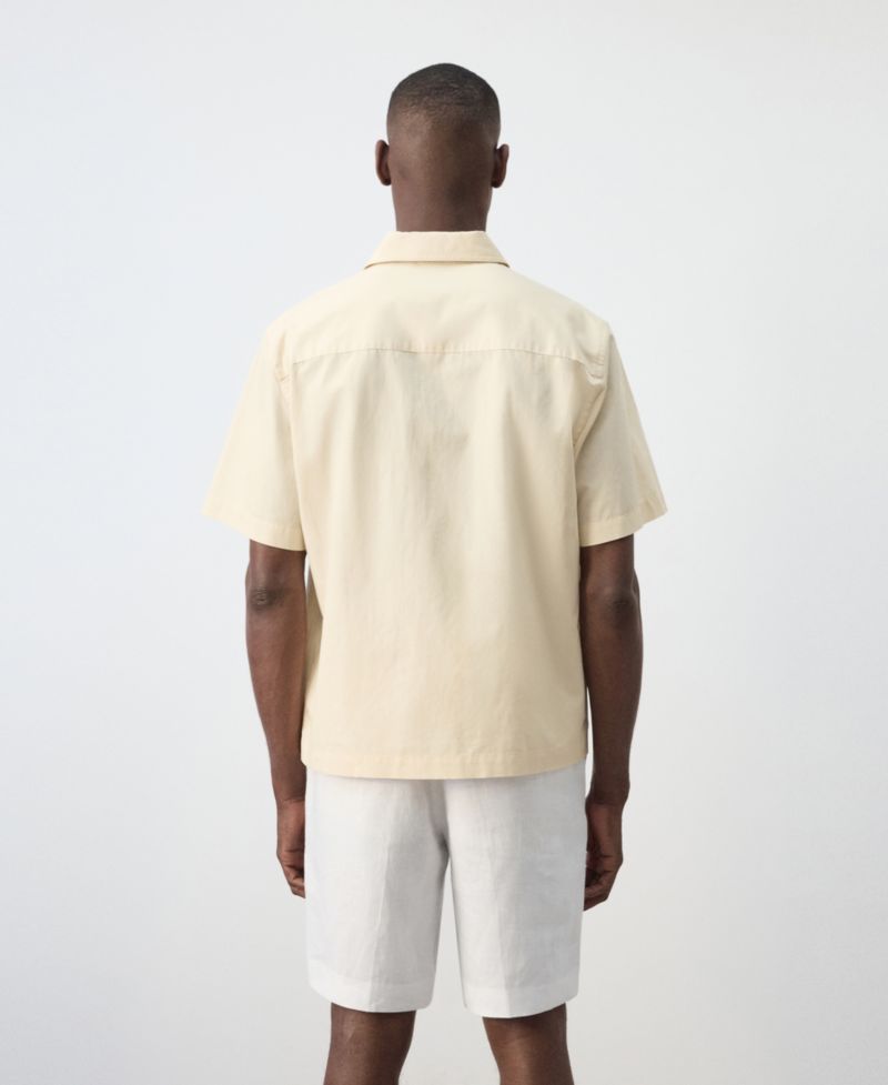 Men's Regular-Fit Cotton-Linen-Blend Shirt