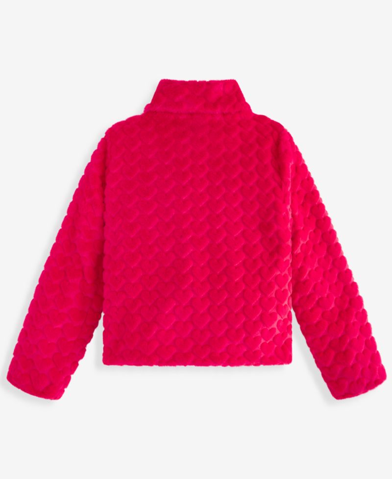 Girls' XS-XL Heart Faux-Fur Jacket