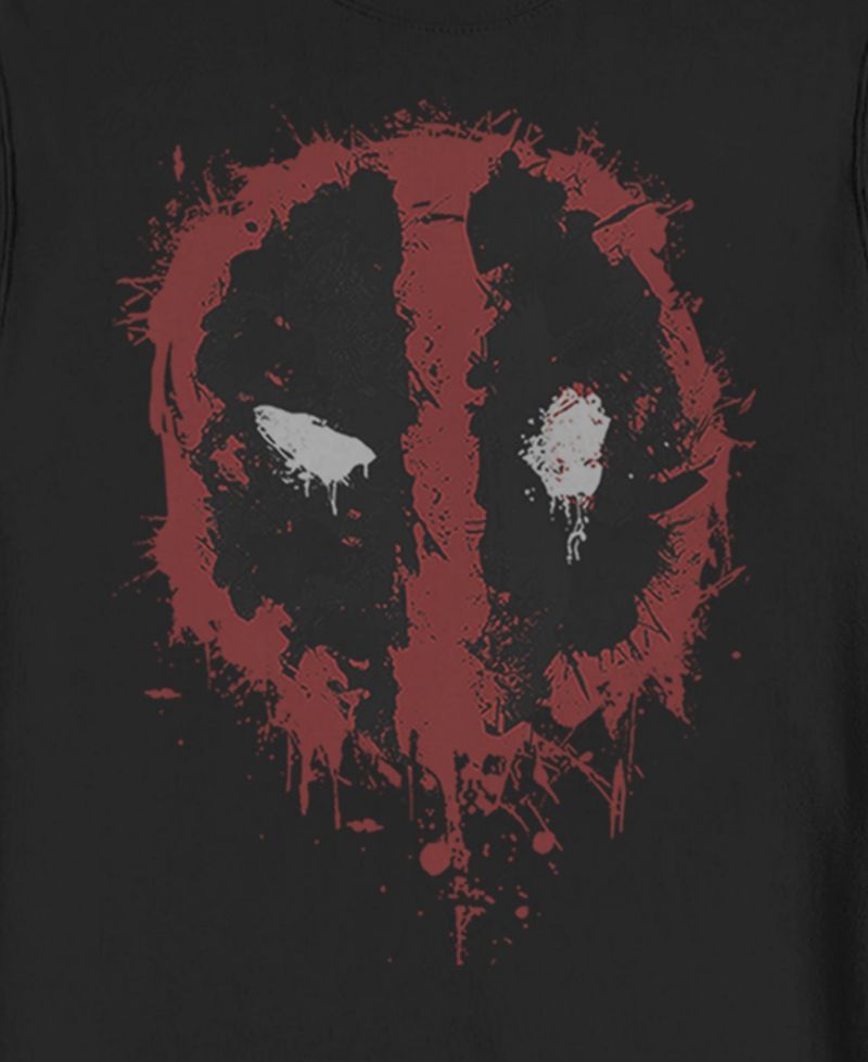 Men's Deadpool Splatter Icon Crew Fleece Pullover