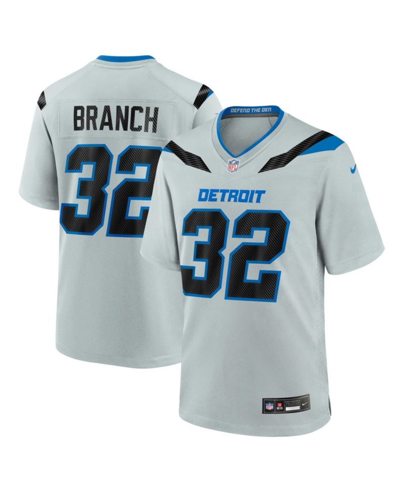 Men's Brian Branch Silver Detroit Lions 2026 Rivalries Collection Game Jersey