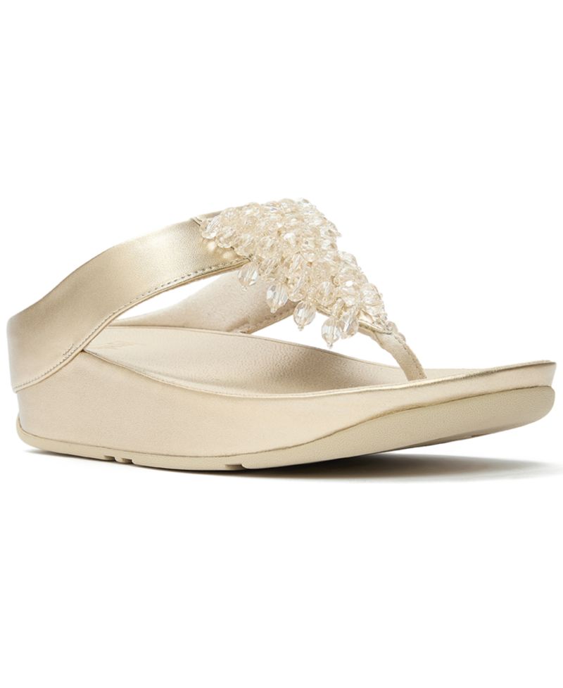 Women's Rumba Iridescent Beaded Toe-Post Sandals