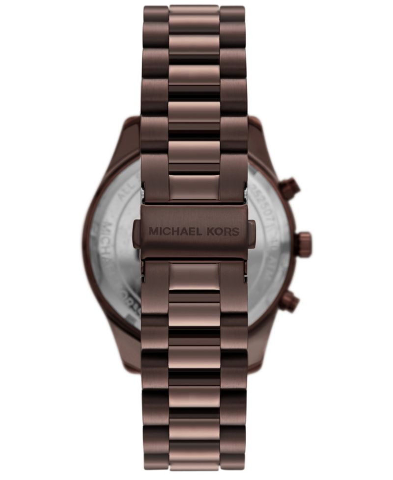 Men's Lexington Chronograph Brown Stainless Steel Watch, 44mm