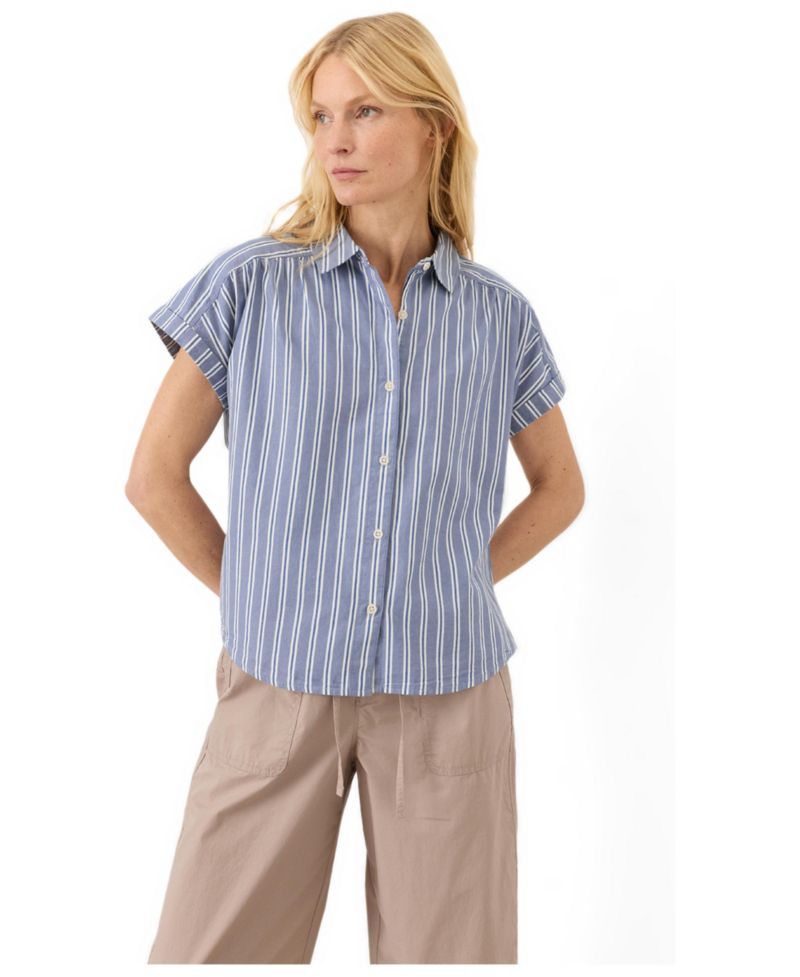 Women's All Day Poplin Shirred Shirt