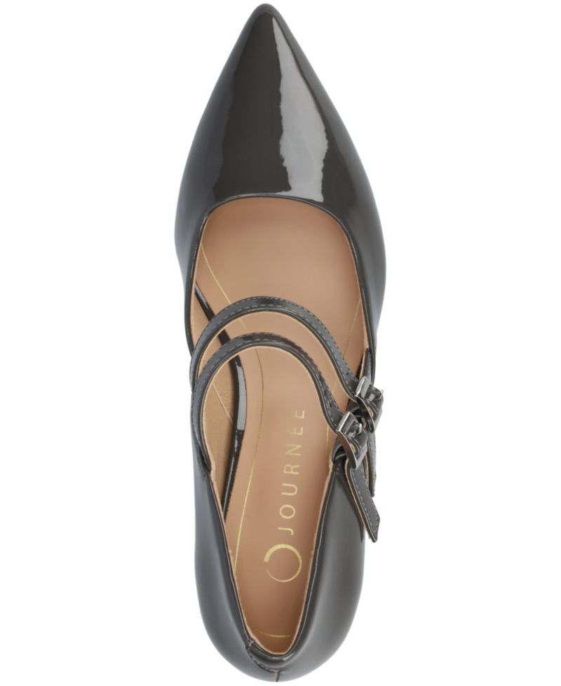 Women's Carnation Pointed Toe Mary Jane Pumps