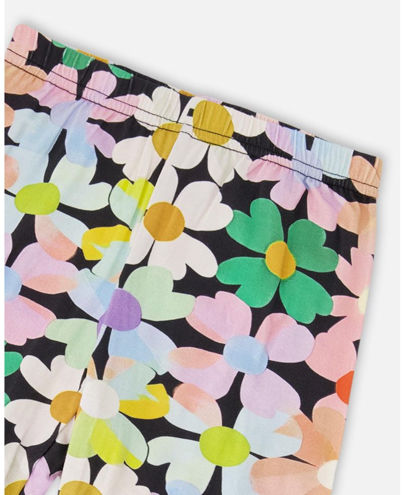 Girl Viscose Leggings Printed Flowers - Toddler|Child
