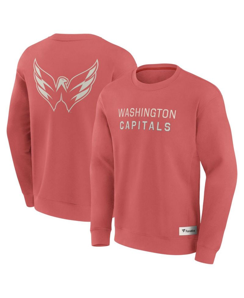 Men's Red Washington Capitals Elements Future Ground Lettering Pullover Sweatshirt