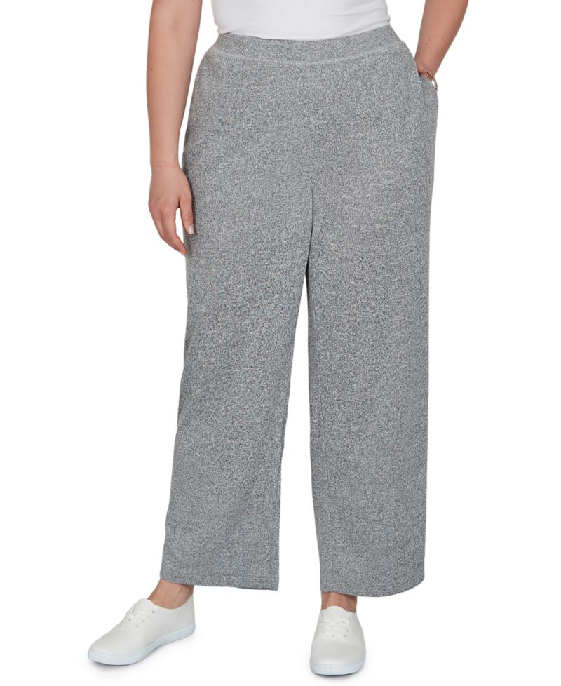 Plus Size Brushed Heather Pull-On Pants